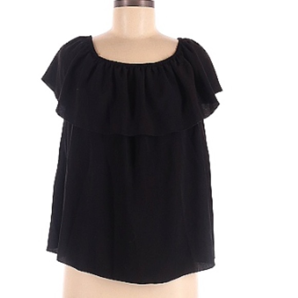 Catherine MaLandrino Black Circle Blouse, Sz M, EUC - Picture 1 of 5